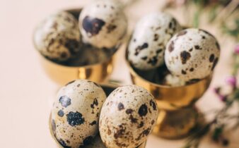 quail eggs in egg cups